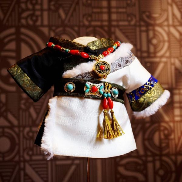 Tischdecke Spiel Licht und Nacht Sariel Hanfu 20 cm Plüsch gefüllte Puppe Handgemachte tibetische Kleidung Cosplay Hübsches Altes Kostüm Anzug Geschenk