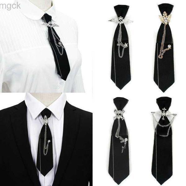 Krawatten Handgemachte Schwarze Schleife Kristall Strass Schmuck Männer Hemden Unisex Mädchen Jungen Kragen Krawatten Schuluniform Frauen Krawatte