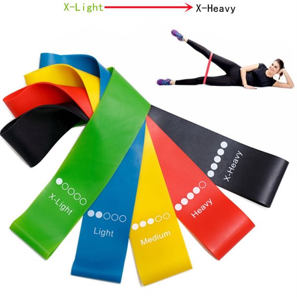 Fasce di resistenza 5PcsSet Cintura di espansione in gomma per yoga Bodybuilding Attrezzature per il fitness Pilates Allenamento sportivo Allenamento elastico 230425