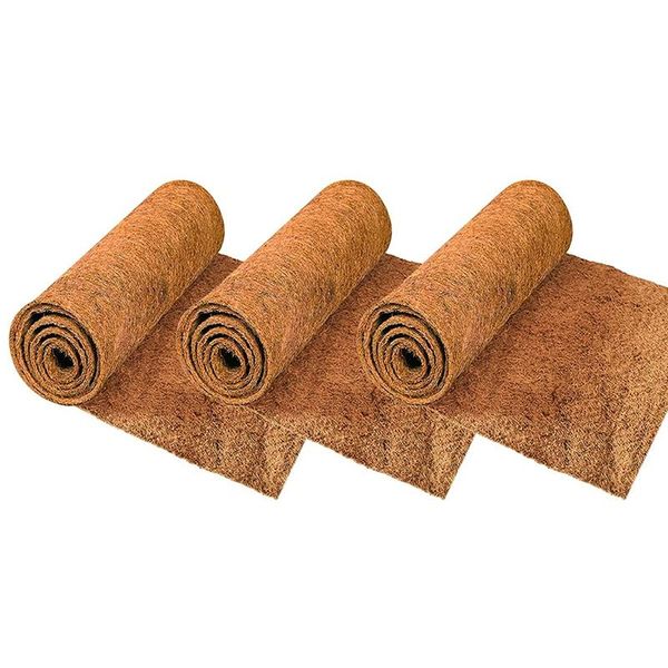 Decor Rettile Tappeto In Fibra di Cocco Naturale Pet Zerbino Tartaruga Tappeto Zerbino Fibra di Cocco Substrato Fodera Pet Terrario Fodera 3 Pz