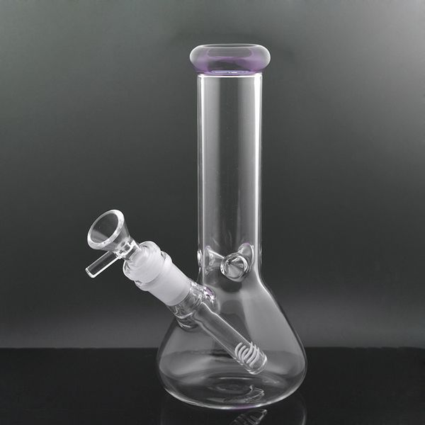 Classics Glass Beaker Bong Hookahs 8 polegadas Heady Oil Rig Bubbler Grosso Downstem Perc Fumar Tubulações de Água Ice Catcher Shisha com Peça de Tigela de Óleo de Vidro Masculino