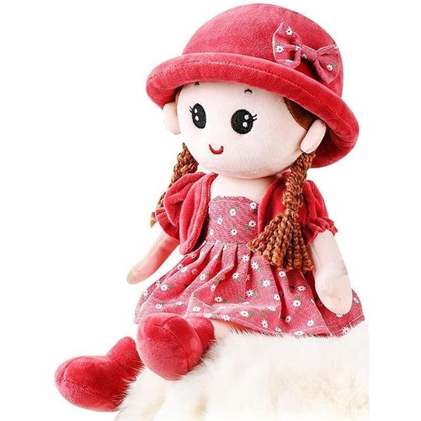 Bambole per bambina peluche ripieni di peluche con una gonna rimovibile bambola di straccio accogliente coccola morbida bambola per bambini per bambini 230426