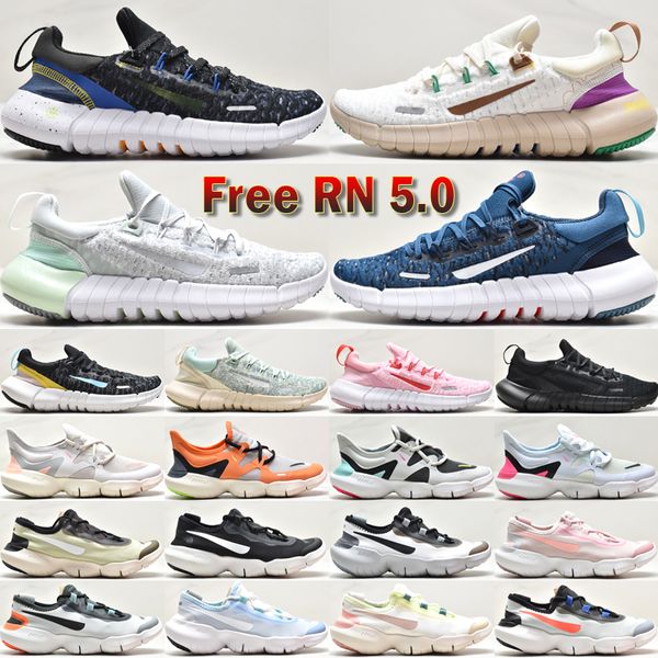 Free RN 5.0 2020 Men Women Running Shoes Classic Run 5s Designer Moving Company Valerian Blue Grey Fog Valerian Blue Outdoor Sports Tennis Size 36-45