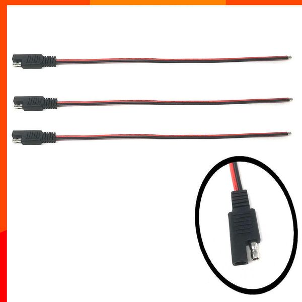 Новый 30-см 3PCS 18Awg Extension Cable 2-контактный кабель SAE Quick Connecter Отсоедините штекер