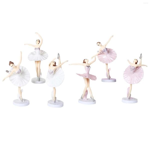 Festival Malzemeleri 3pcs Kek Topper Bale Kızlar Dekorasyon Dans Bebek Partisi Balerin Cupcake Toppers Küçük Kızın Doğum Günü İçin