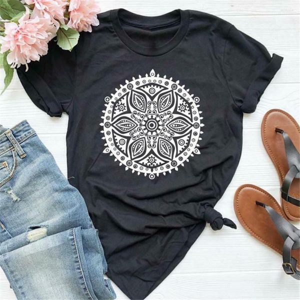 Мужская футболка мандала богемная футболка для мужчин Женщины эстетическая одежда Бохо шикарная футболка больше размеров и цветов