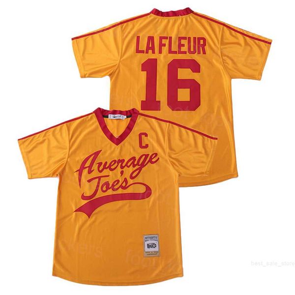 Football Film 16 Pete LaFleur Movie Jerseys Винс Вон Средний Джо Вышибалы Униформа колледжа Командный Желтый Дышащий Полностью прошитый пуловер Спортивный Дышащий