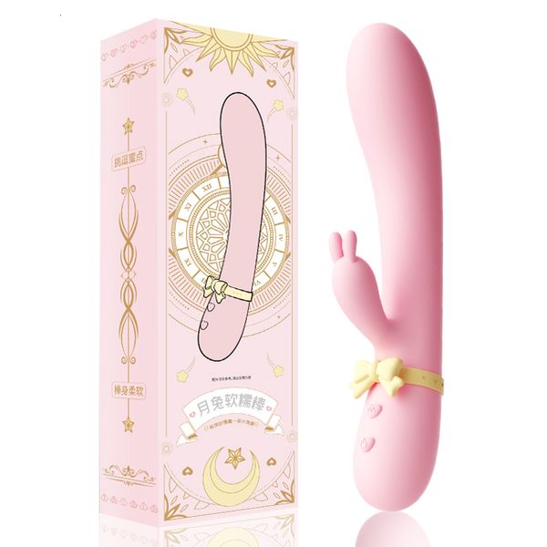 Vibratoren Vibrator für Frau Sexspielzeug Silikon-Kaninchen-Vibrator USB wiederaufladbarer wasserdichter G-Punkt-stimulierender Klitoris-Stimulator UYO 230426