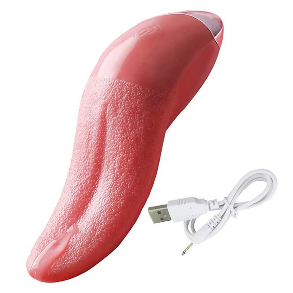 Vibrators 10 Mode Heating Tongue Licking Vibrator Mini Sex Toys for Women Clit Stimulator G-spot Nipple Female_voghion.com