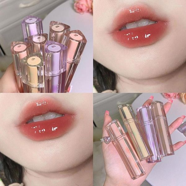 Lipgloss Cappuvini Iced Tea Mirror Glaze Water Light Glass Jelly Triangle Transparent Tube Aufhellung