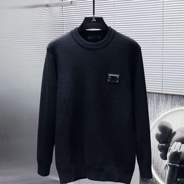 Maglione ricamato metallizzato maglioni lavorati a maglia di lana felpa con cappuccio firmata uomo donna felpe larghe camicie pullover da lavoro abbigliamento da uomo di qualità a specchio