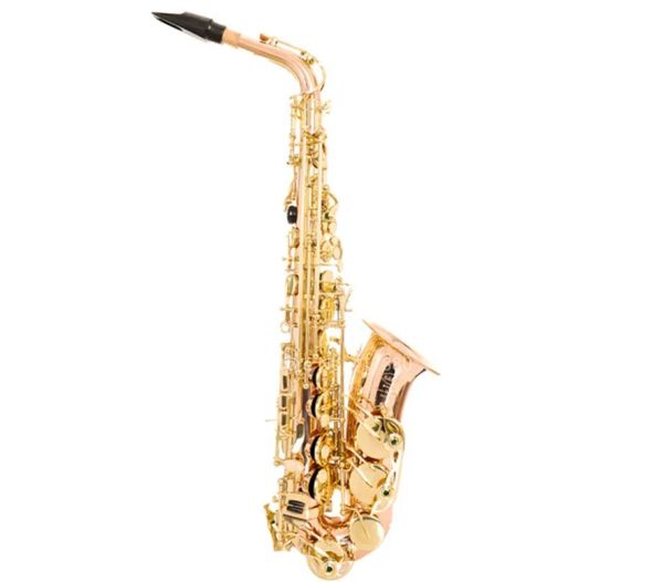 SAIDESEN SAS-750 Eb Tune Alto Saxofone Fósforo Cobre Rosa Ouro Laca E-flat Alto Sax Instrumento Musical com Estojo