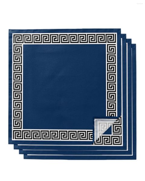 Tischserviette, Marineblau, einfaches chinesisches Muster, Servietten, Tuch, Set, Küche, Abendessen, Geschirrtücher, Design, Matte, Hochzeitsdekoration