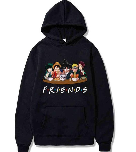 2021 Anime My Hero Academia Menwomens Print Friends Langarm Demon Blade Übergroße Boygirls Hoodies Sweatshirts Kleidung G12083650608