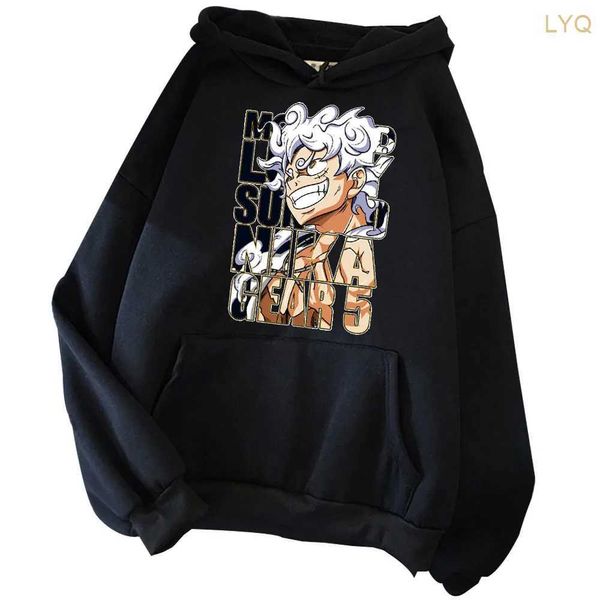 Kadın Hoodies Sweatshirts Anime One Piece Luffy Hoodie Anime Japonya Hoodie Erkek Kadın Sweatshirt Harajuku Pullover Street Giyim Plus Sonbahar Kış Hoodie