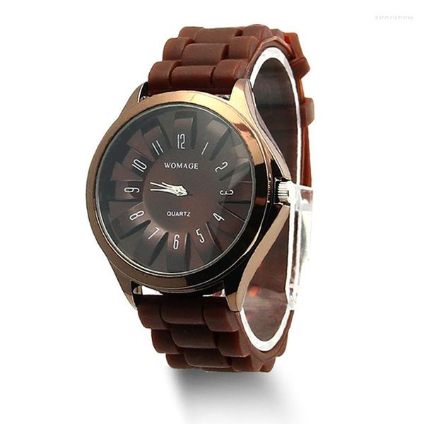 Нарученные часы L5YC подарок мода унисекс желе гель Quartz Спортивные запястья часы Женевская силиконовая резина
