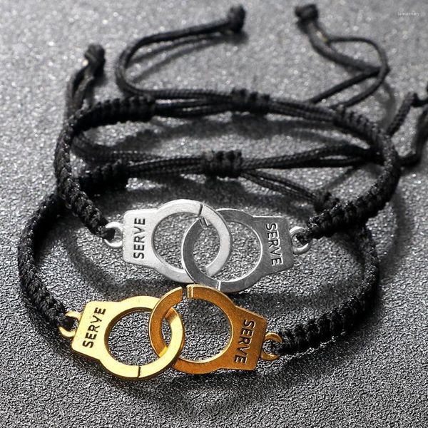 Pulseiras de link moda de casal pulseira de corda trançada algemas algemas de nó liso homens homens bulKles bangles de amizade jóias presentes