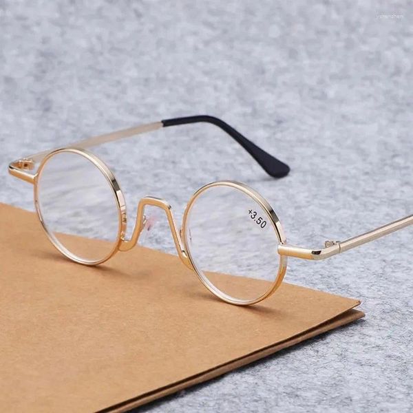 Óculos de sol clássico anti-azul liga óculos de leitura feminino redondo anti-fadiga presbiopia azul luz computador grau