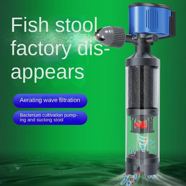 Strumenti Sixinone filtro per acquario pulizia degli escrementi acquario separatore per raccolta pesci pompare acqua per creare onde