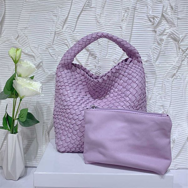 Umhängetaschen Designer Woven Bag 2023 New Small High Sense Minority Makaron Hand Mother Tote Damen 230426