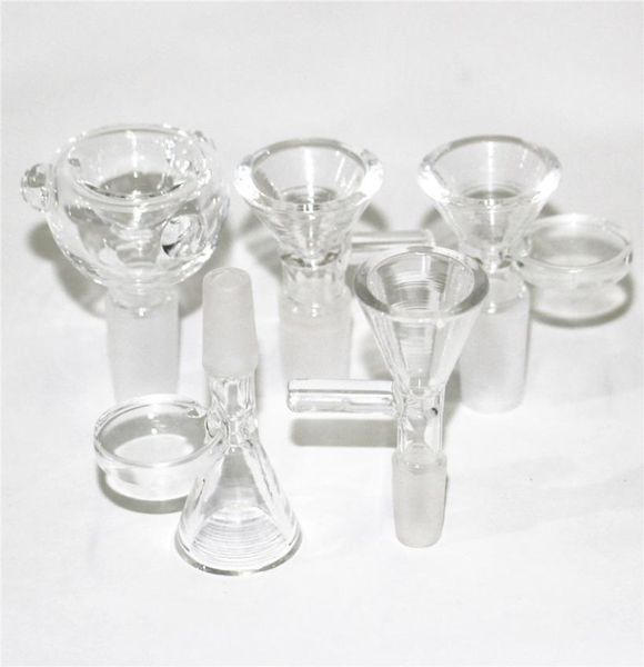 Сухие стеклянные чаши для кальяна 10 мм 14 мм с цветочной снежинкой, фильтрующая чаша для бонгов, пепельница, курительные чаши1654769