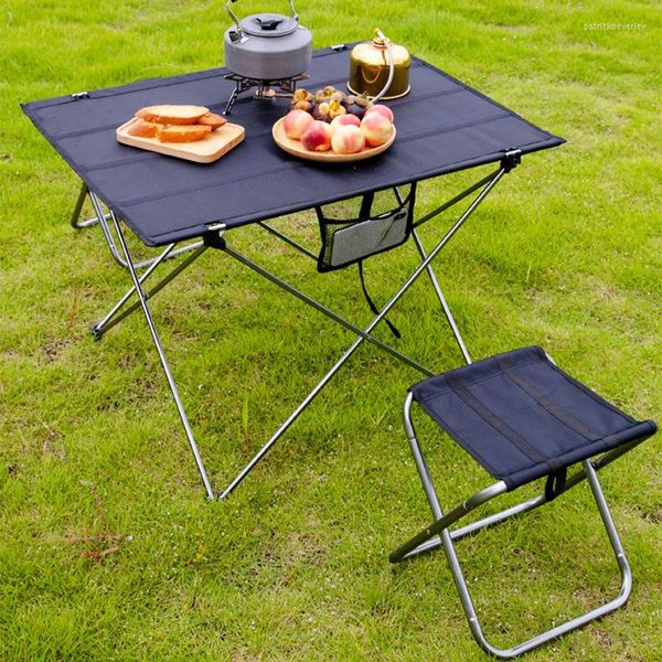 Campingmöbel Tragbarer Outdoor Camping Klapptisch Aluminiumlegierung Ultraleichter Stuhl Grill Picknicktische Stühle