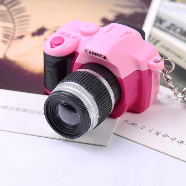 Porte-clés Ly mignon Mini jouet caméra porte-clés avec Flash LightSound sac voiture pendentif cadeau porte-clés bijoux accessoires