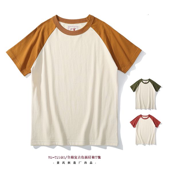 Herren T-Shirts Akkad Kuti Japanischer Retro-Stil Herren Rundhalsausschnitt Raglanärmel T-Shirts Student Casual Good Collocation Tee 100% Baumwolle 230425