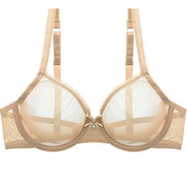 Bras Women Wollow Bra See através da Messa de Gaze Sexy Brasa Ultra Fin Bras B C D E F 75 80 85 90 95 100 EUA UK Drop 230425