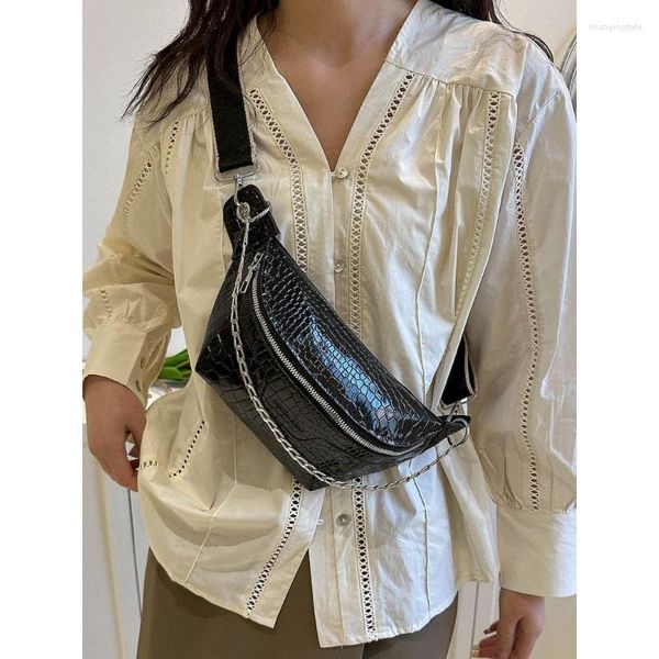 Hüfttaschen Foufurieux Frauen Packs Echtes Leder Marke Hochwertige Schulter Wild Messenger Fashion Chest Crossbody Bag Pouch