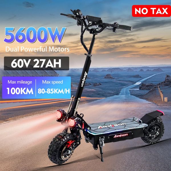 Outros artigos esportivos 5600W Potente Scooter Elétrico Brushless Motor Duplo 90Km Alcance Velocidade Máxima 85KMH Pontapé Dobrável para Adultos 231124