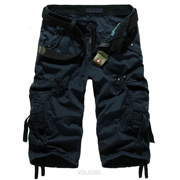 Pantaloncini da uomo Pantaloncini cargo estivi da uomo Allenamento casual Pantaloncini da uomo militari Multi-tasche Pantaloni corti al polpaccio Cintura da uomo non inclusa 230426