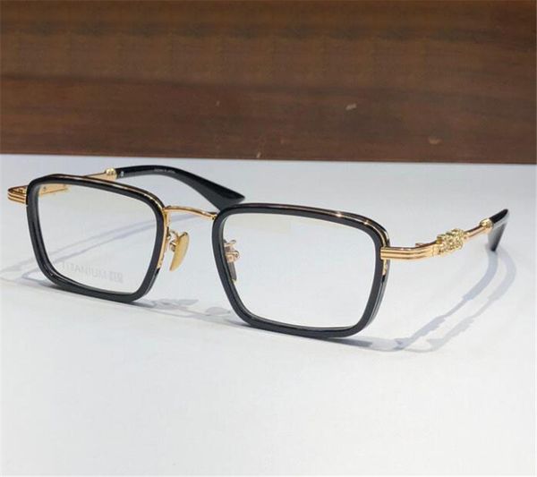 Occhiali ottici quadrati dal nuovo design della moda 8244 squisita montatura in titanio e acetato forma retrò stile semplice e popolare con scatola può fare lenti da vista