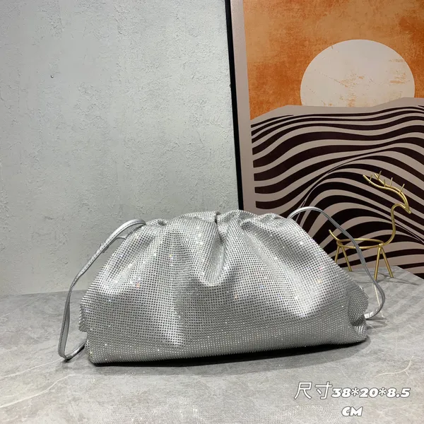 Hochwertige High-End-Designer-Dinner-Clutch mit glänzenden Diamanten, Damen-Hochzeitsfeier, Modeaccessoires, Drop-Free-Schultertasche in zwei Größen