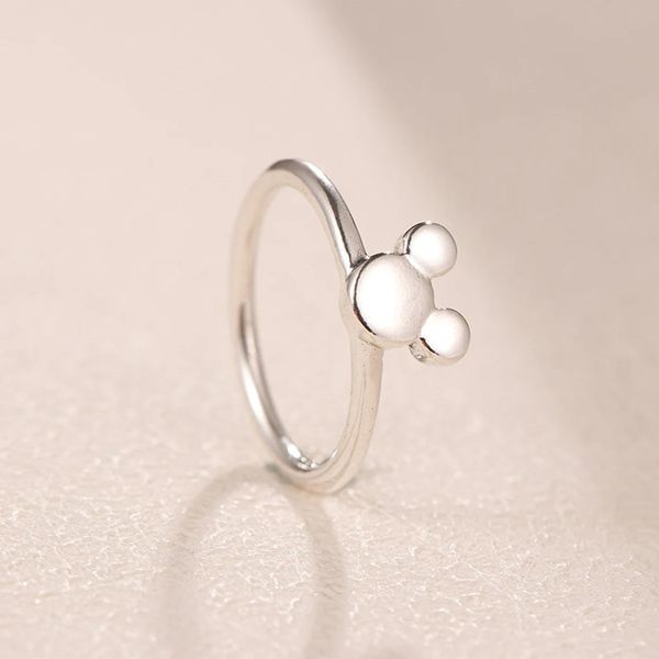 925 Gümüş Karikatür MKY Silhouette Ring Fit Pandora Takı Nişan Düğün Aşıklar Moda Yüzağı