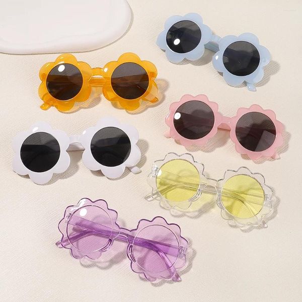 Haarschmuck 1 stücke Baby Sonnenbrille Mode Retro Outdoor Blumen Kinder Kinder Cartoon Sonnenbrille Rahmen Mädchen Jungen Schutz UV400