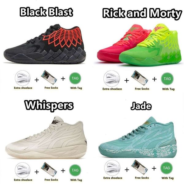 I migliori sport con palla di scarpe lamelo 1 MB01 Scarpe da basket da pallacanestro Rick e Morty Rock Ridge Red Regina non da qui Lo Ufo Buzz City Black BL