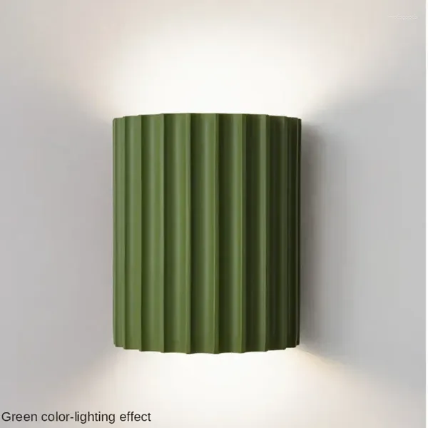 Lampada da parete moderna nordica corridoio scala resina luce comodino illuminazione decorazione camera da letto interna soggiorno arredamento