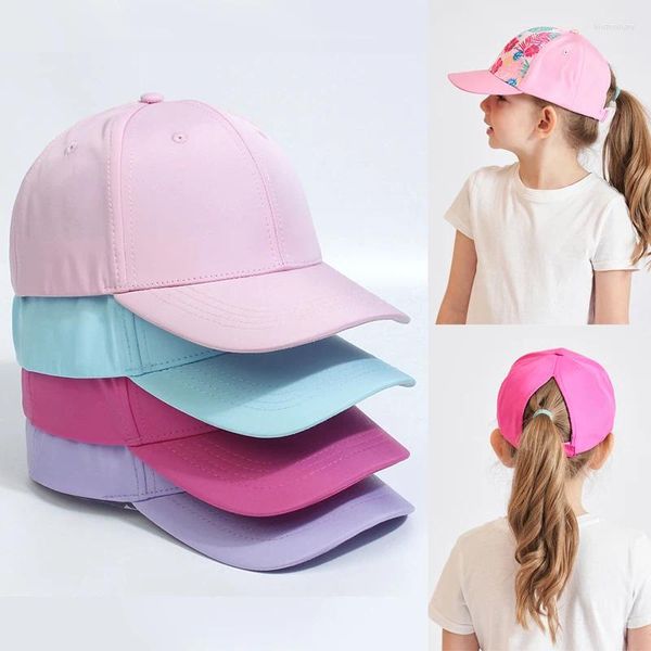 Bola bonés moda crianças boné de beisebol para meninas meninos chapéu de sol oco volta crianças snapback hip hop chapéus ossos ajustáveis