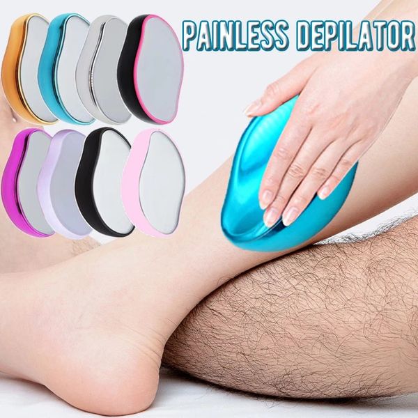 Favore di partito Crystal Physical Hair Removal Eraser Glass Hair Remover Epilatore indolore Pulizia facile Riutilizzabile Strumento di depilazione per la cura del corpo