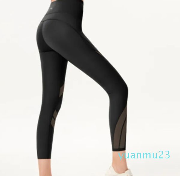 Leggings da yoga da donna Vita alta a righe Sport Hip Lift Abbigliamento fitness elastico