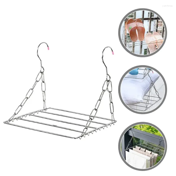 Cabides de lavanderia rack prateleiras de aço inoxidável de aço pendurado sapatos de janela secagem racks roupas de prateleira roupas de meia ao ar livre