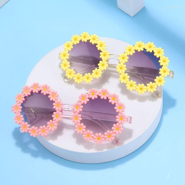 Sonnenbrille Mode Kinder Kinder Runde Blumenmädchen Junge Baby Sport Sonnenbrille Brille UV400 Outdoor Sonnenschutzbrille
