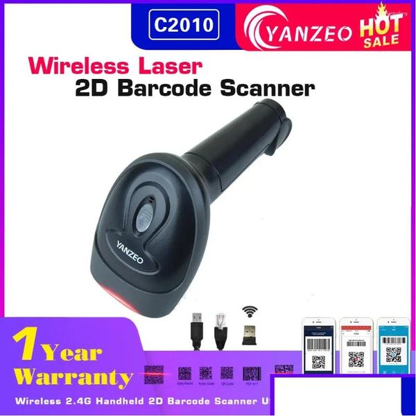 Scanner 2.4G Palmare 2D Wireless Barcode Scanner Pdf417 Dm Qr Code Drop Delivery Computer Networking Dhdi6