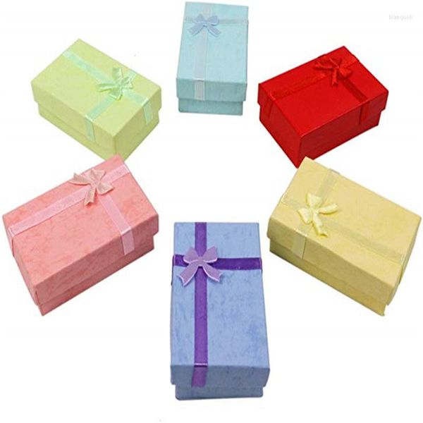 Geschenkverpackung 24 Stück Papier Schmuck Geschenkboxen Anhänger Halsketten Ohrringe Ringe Vitrine Karton Schmuckschatulle für Jahrestag Hochzeit