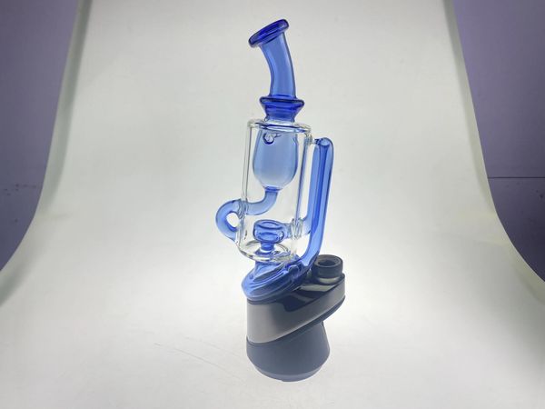 Outros acessórios para fumar Blue Recycler Hookah Carta ou Peak Glass Oil Rig Pipe 14mm Joint Factory Direct Sales Price Concessões ZZ