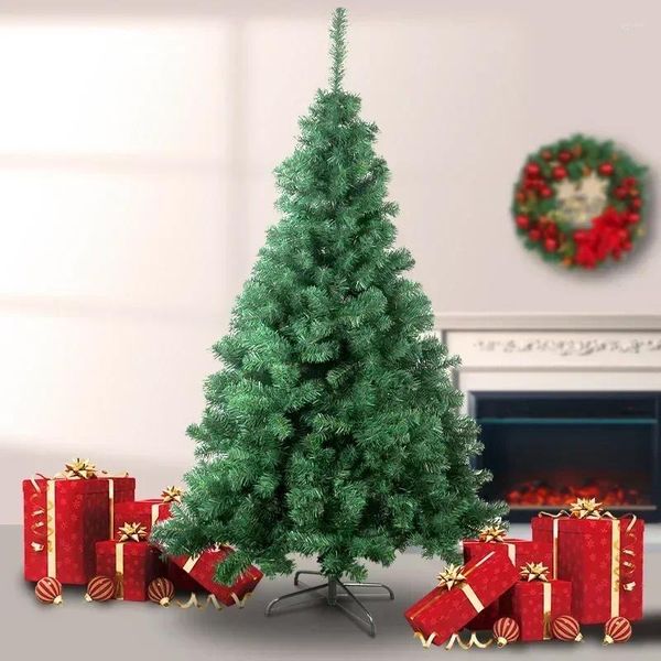 Рождественские украшения елка 1,2 м 200 веток с подставкой ПВХ искусственные зеленые деревья для дома 2024 Arbolitos De Navidad Noel