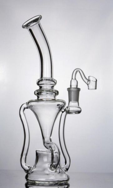 Nuovissimi bong Shisha Glass con tornado e ciclone riciclatore tubi per acqua in vetro perc giunto da 18 mm1007544