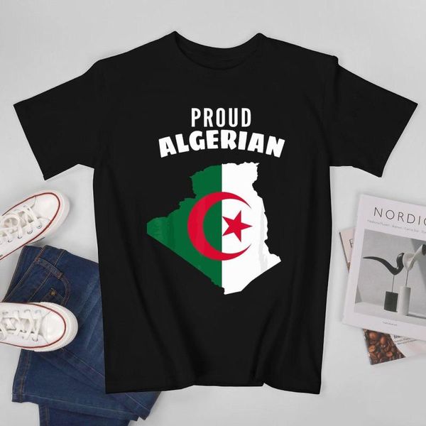 Camisetas masculinas mais design Argélia bandeira argelina Men tshirt Tees de camiset