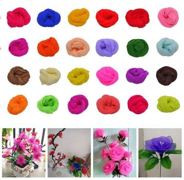 Grinaldas de flores decorativas 5 peças meias elásticas de nylon ronde material de flores acessórios artesanais casamento casa diy6145963